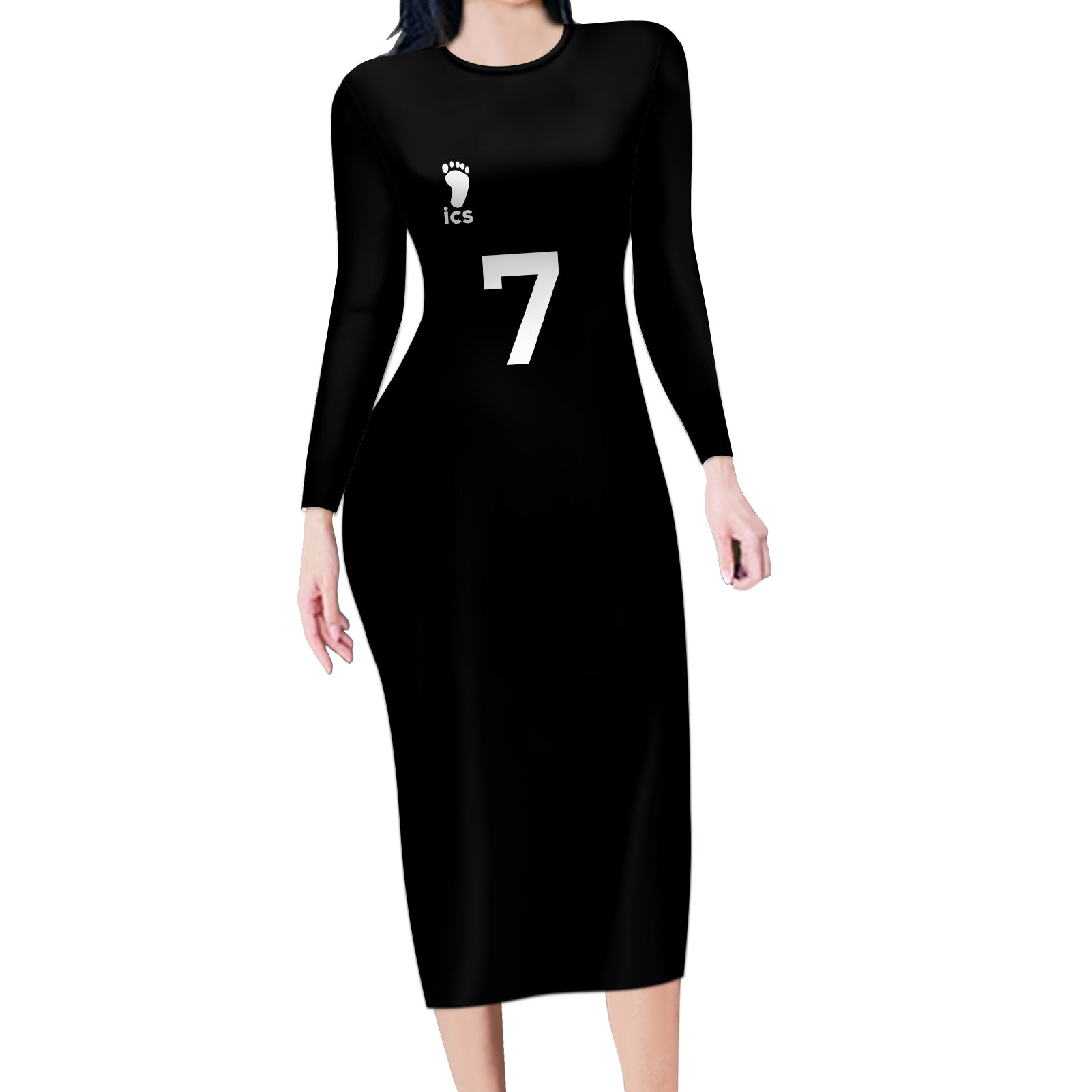 Inarizaki Atsumu Miya Long Sleeve Bodycon Dress Number 7 Anime