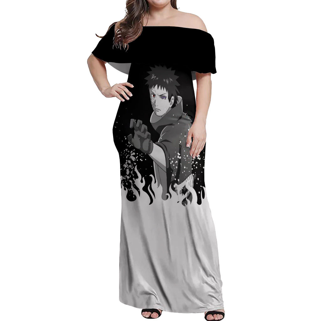 Obito Uchiha Off Shoulder Maxi Dress Naruto