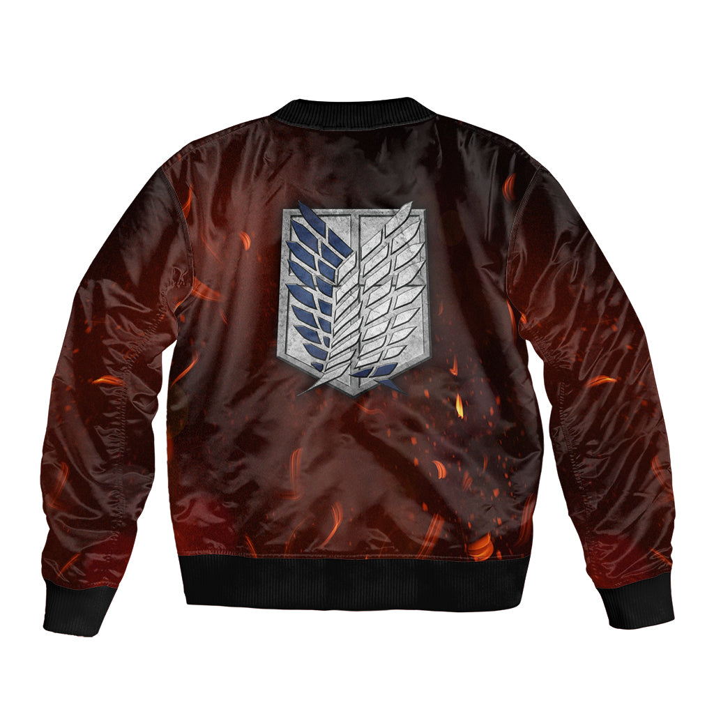 Eren Yeager - AOT Final Season Anime Bomber Jacket Attack On Titan