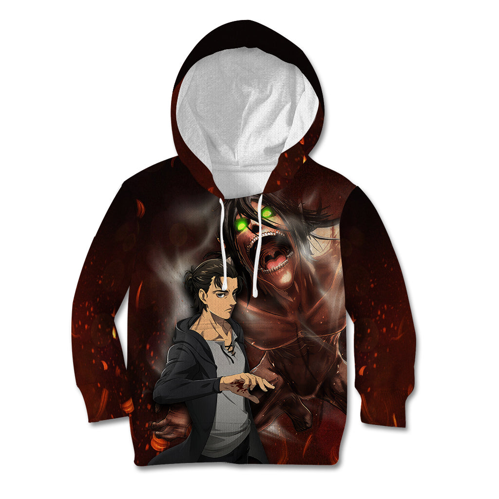 Eren Yeager - AOT Final Season Anime Kid Hoodie Attack On Titan