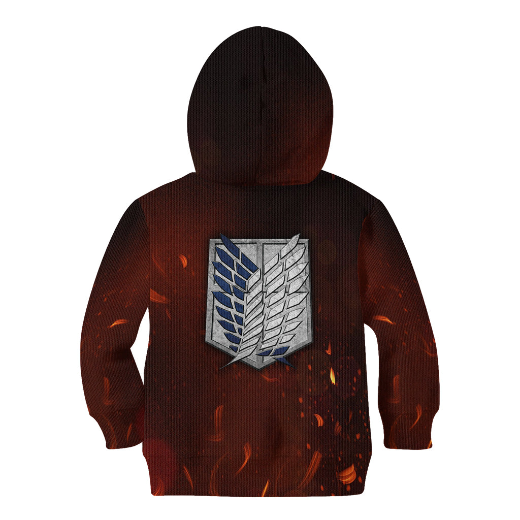Eren Yeager - AOT Final Season Anime Kid Hoodie Attack On Titan