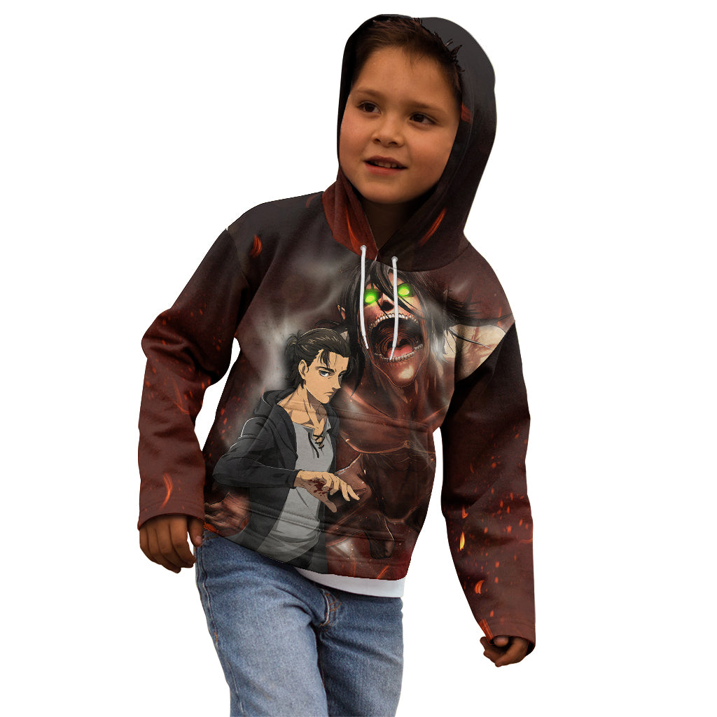 Eren Yeager - AOT Final Season Anime Kid Hoodie Attack On Titan