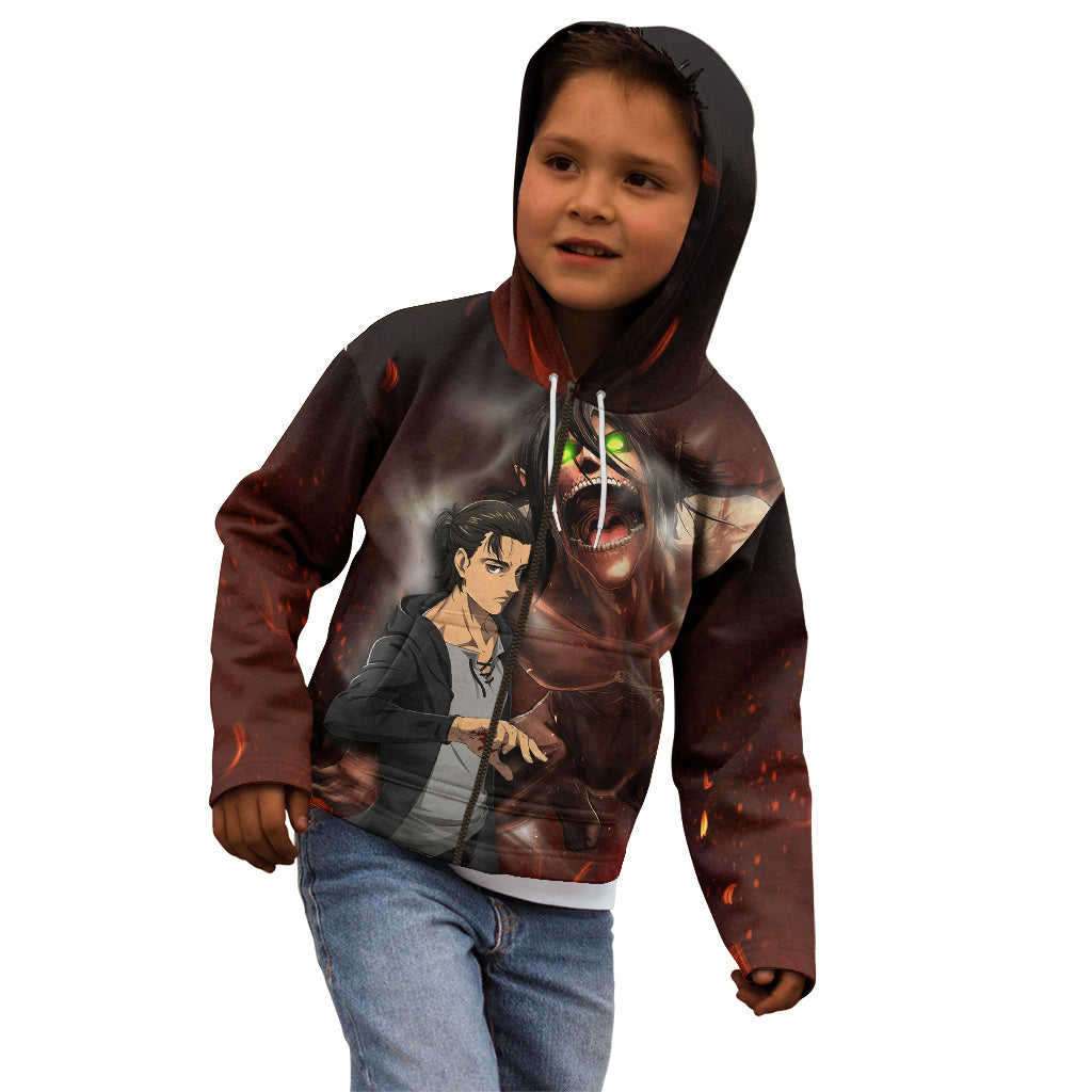 Eren Yeager - AOT Final Season Anime Kid Hoodie Attack On Titan