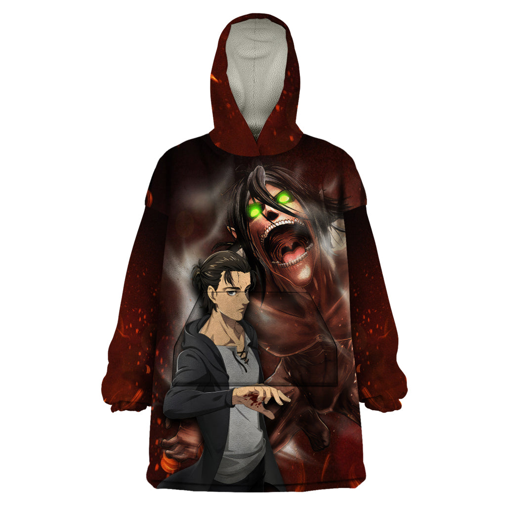 Eren Yeager - AOT Final Season Anime Wearable Blanket Hoodie Attack On Titan