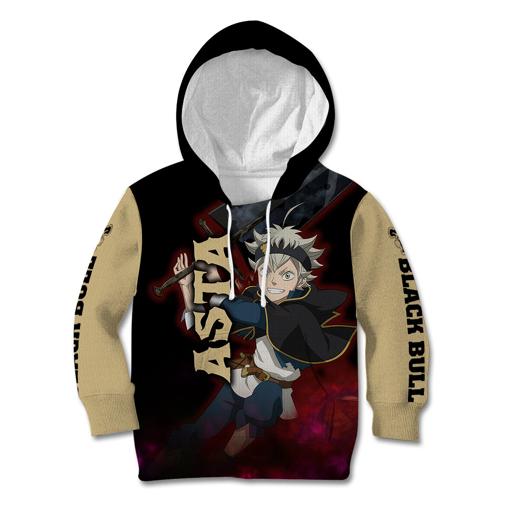 Black Bull Devil Asta - Anime Kid Hoodie Black Clover Anime