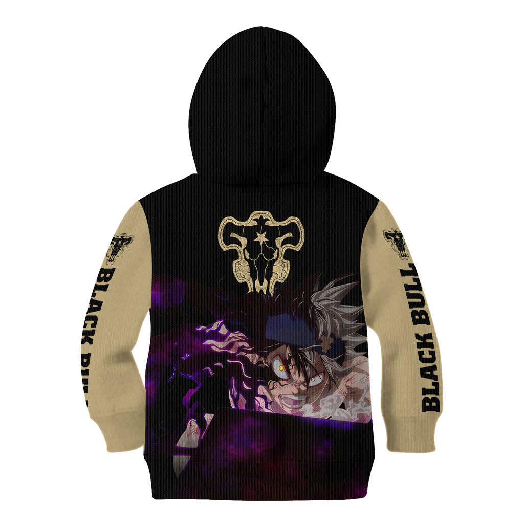 Black Bull Devil Asta - Anime Kid Hoodie Black Clover Anime