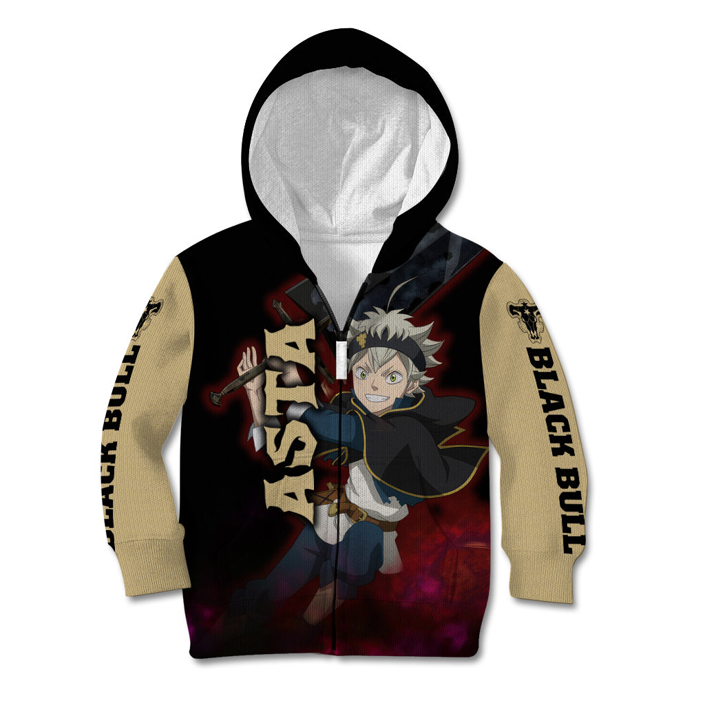 Black Bull Devil Asta - Anime Kid Hoodie Black Clover Anime