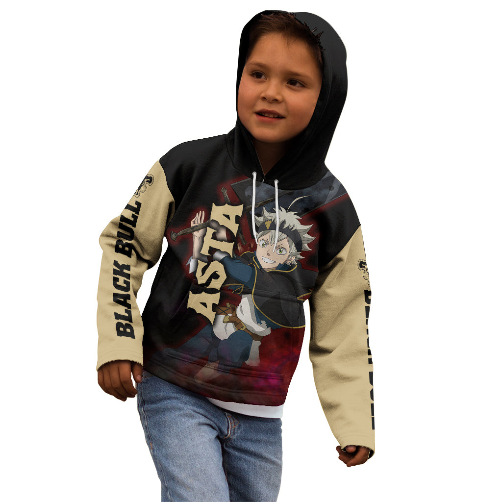 Black Bull Devil Asta - Anime Kid Hoodie Black Clover Anime