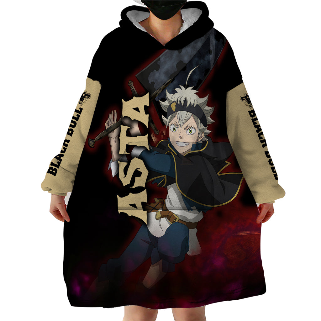 Black Bull Devil Asta - Anime Wearable Blanket Hoodie Black Clover Anime