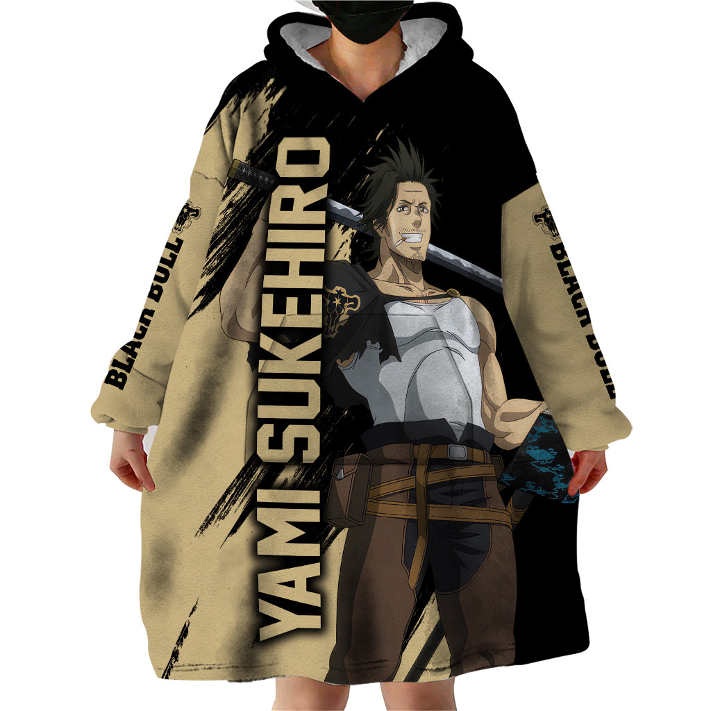 Black Bull Yami Sukehiro Wearable Blanket Hoodie Black Clover Anime