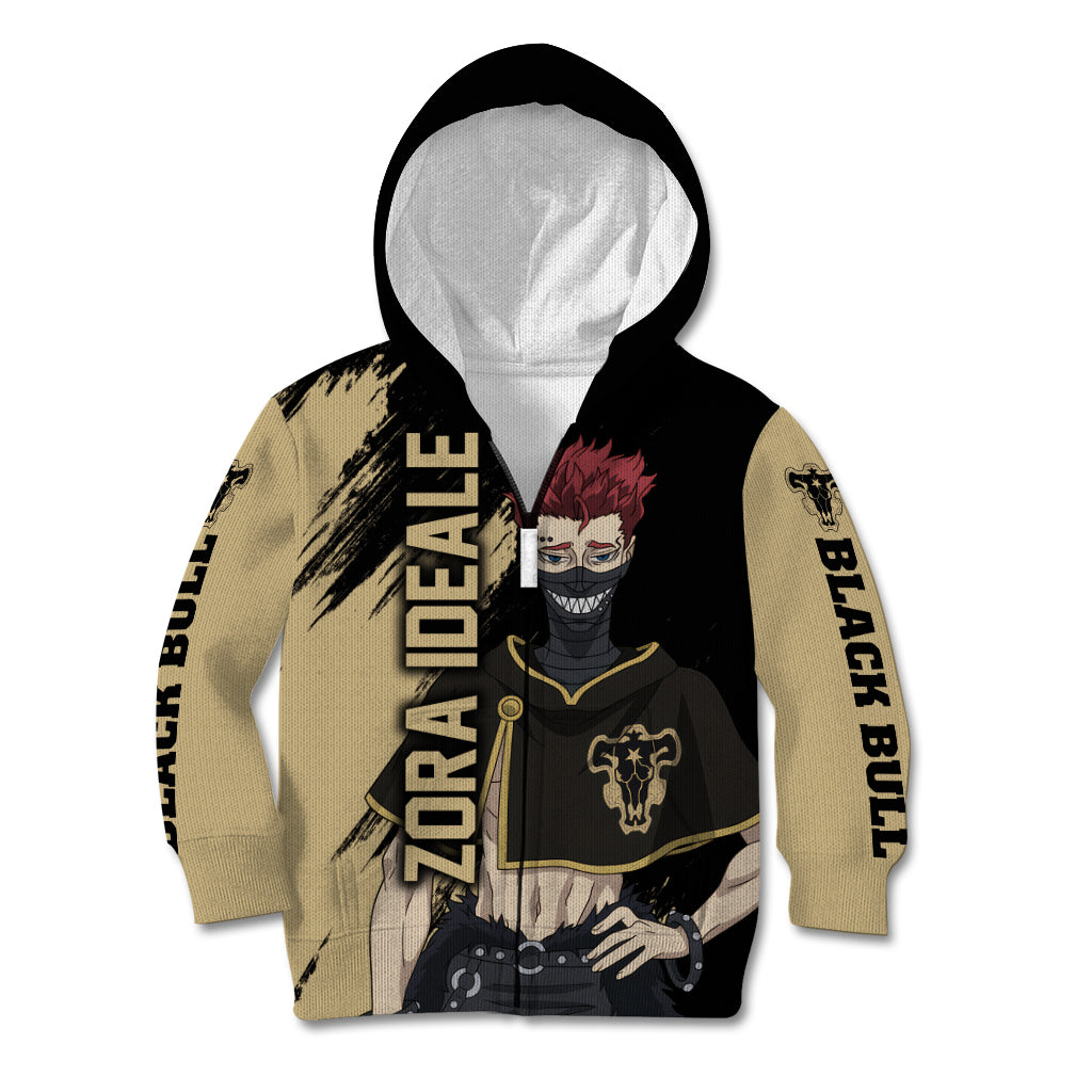 Black Bull Zora Ideale Kid Hoodie Black Clover Anime
