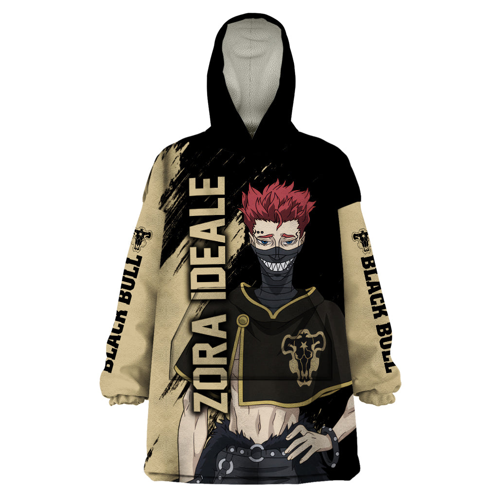 Black Bull Zora Ideale Wearable Blanket Hoodie Black Clover Anime