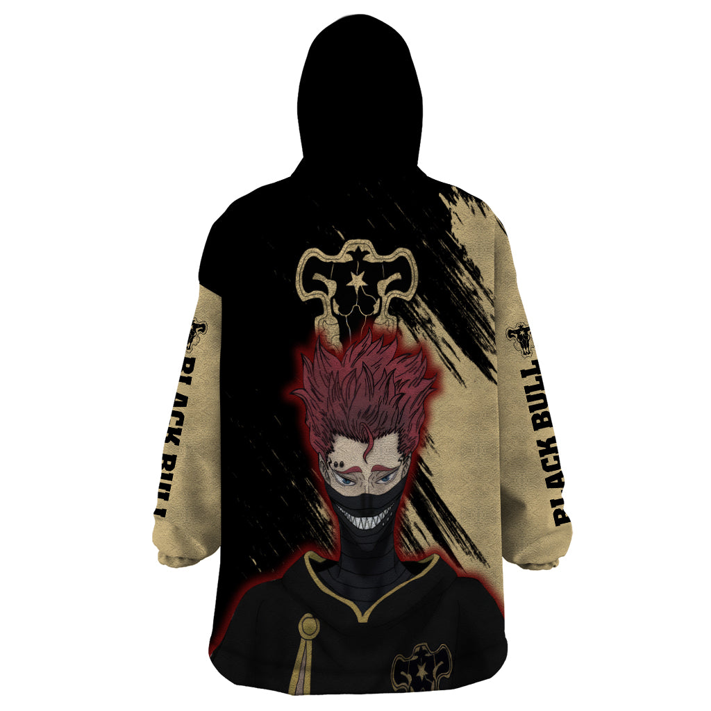 Black Bull Zora Ideale Wearable Blanket Hoodie Black Clover Anime