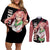 Saya Takagi Couples Matching Off Shoulder Short Dress and Long Sleeve Button Shirt Highschool Of Dead