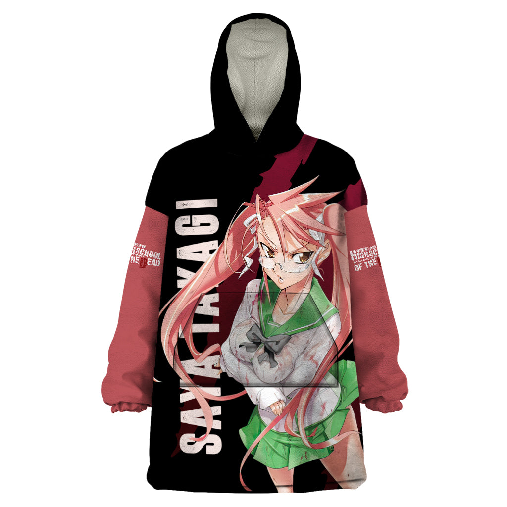 Saya Takagi Wearable Blanket Hoodie Highschool Of Dead