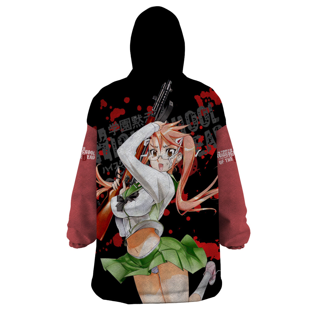 Saya Takagi Wearable Blanket Hoodie Highschool Of Dead