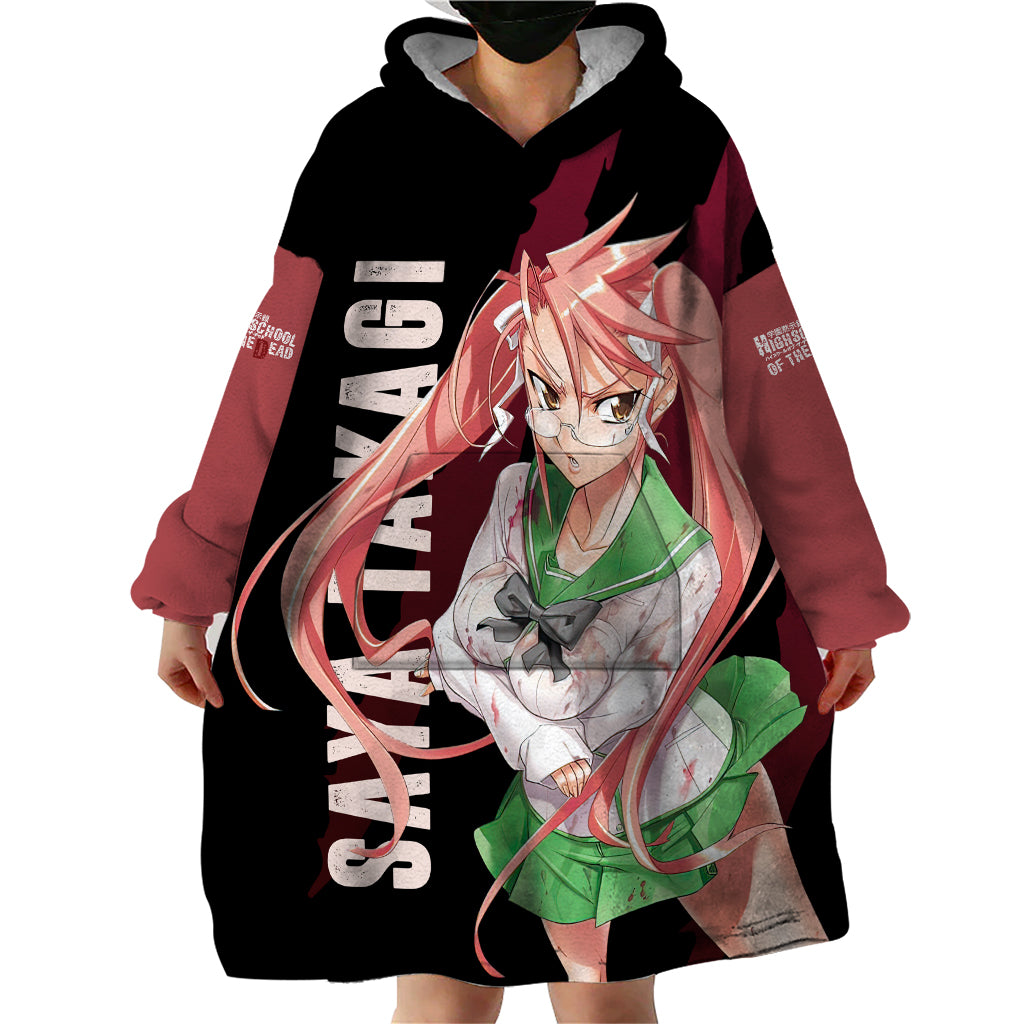 Saya Takagi Wearable Blanket Hoodie Highschool Of Dead