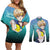 Haruka Tenoh Couples Matching Off Shoulder Short Dress and Long Sleeve Button Shirt Sailor Uranus Sailor Moon Anime