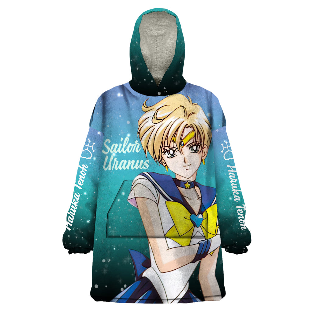 Haruka Tenoh Wearable Blanket Hoodie Sailor Uranus Sailor Moon Anime