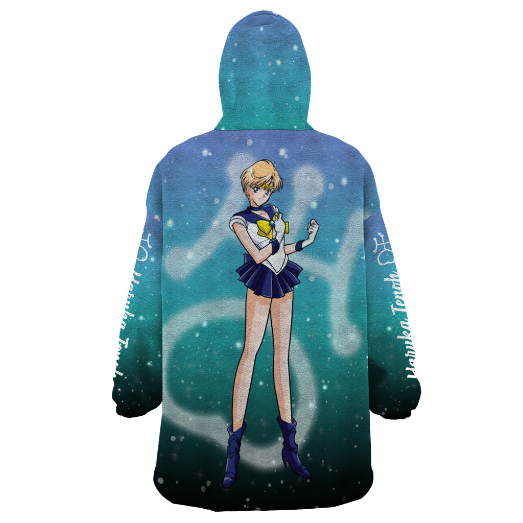 Haruka Tenoh Wearable Blanket Hoodie Sailor Uranus Sailor Moon Anime