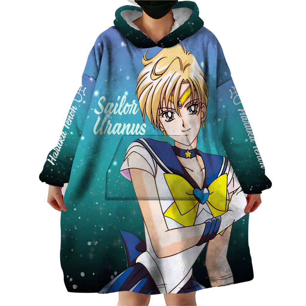 Haruka Tenoh Wearable Blanket Hoodie Sailor Uranus Sailor Moon Anime