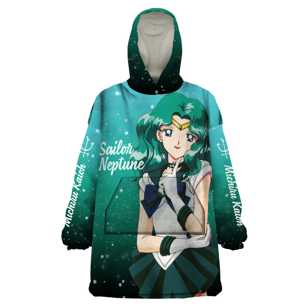 Michiru Kaioh Wearable Blanket Hoodie Sailor Neptune Sailor Moon Anime