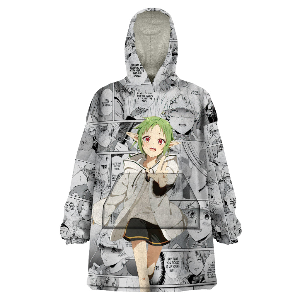 Sylphiette Mushoku Tensei Wearable Blanket Hoodie Manga Mix Anime