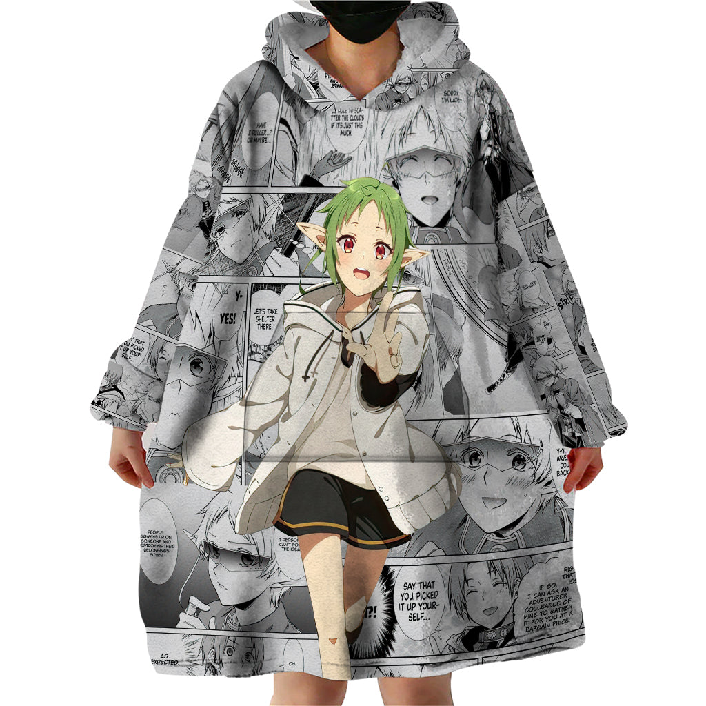 Sylphiette Mushoku Tensei Wearable Blanket Hoodie Manga Mix Anime
