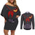 Ryuko Matoi Couples Matching Off Shoulder Short Dress and Long Sleeve Button Shirt Kill la Kill