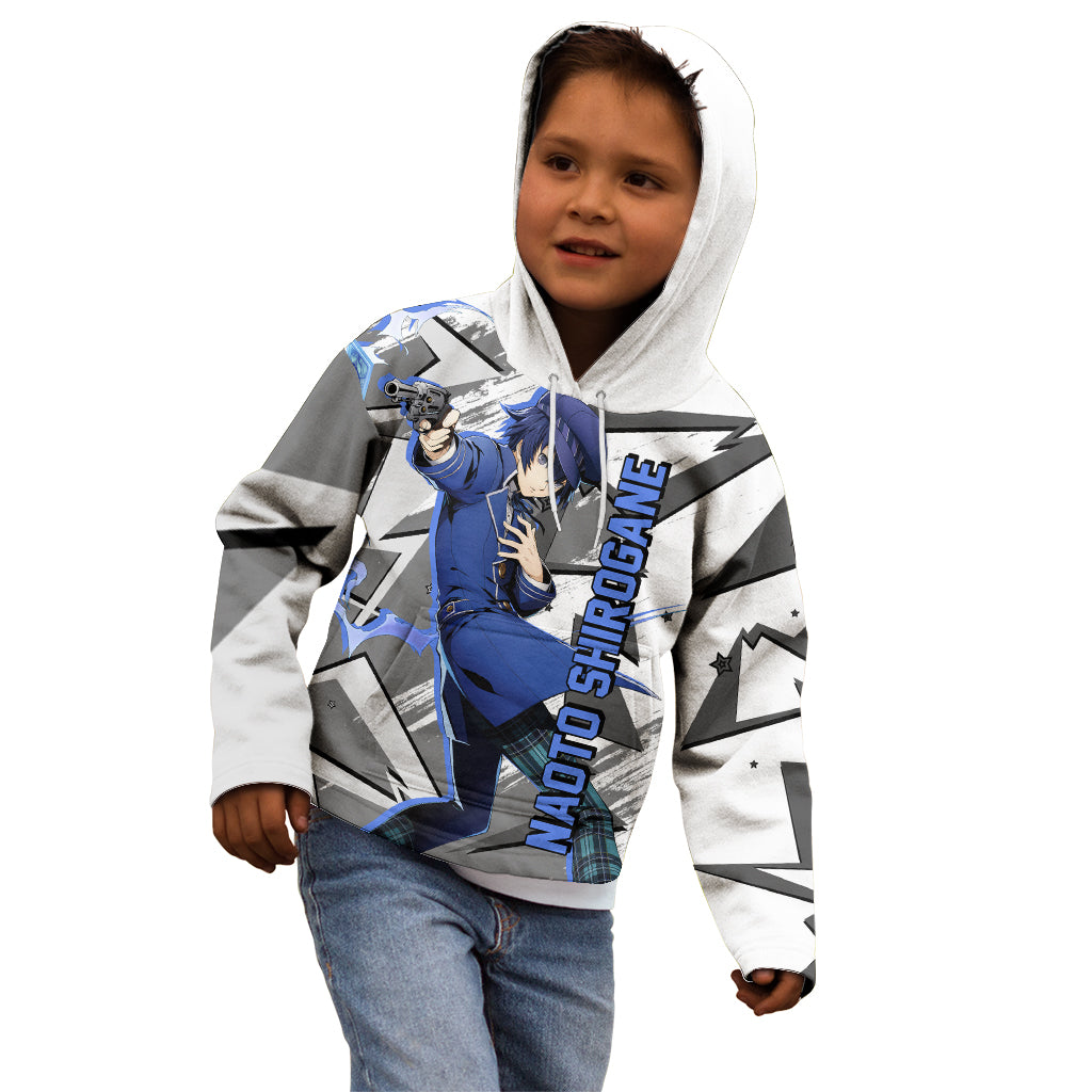 Naoto Shirogane Persona Kid Hoodie Anime Mix Polygon Cyber Style