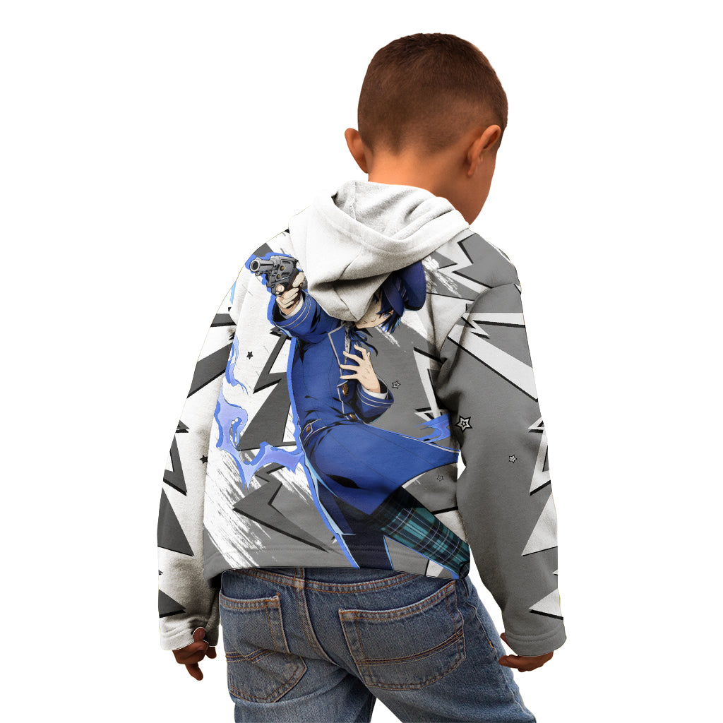 Naoto Shirogane Persona Kid Hoodie Anime Mix Polygon Cyber Style