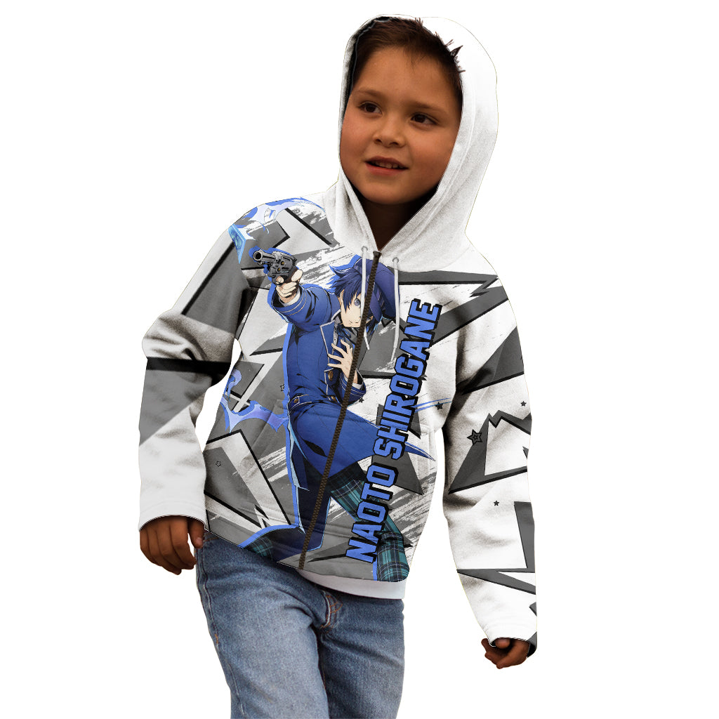 Naoto Shirogane Persona Kid Hoodie Anime Mix Polygon Cyber Style