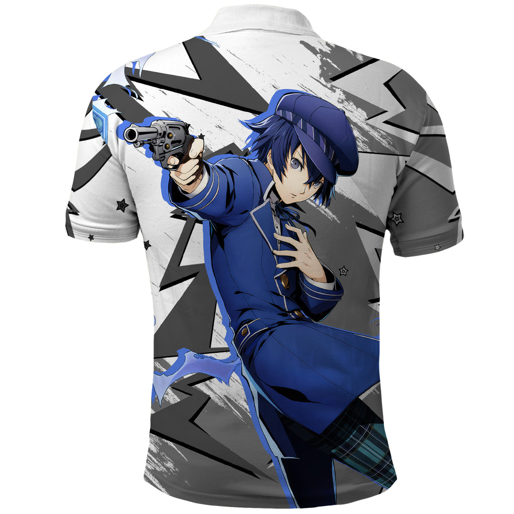 Naoto Shirogane Persona Polo Shirt Anime Mix Polygon Cyber Style