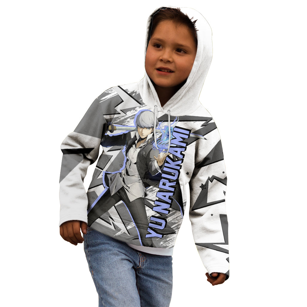 Yu Narukami Persona Kid Hoodie Anime Mix Polygon Cyber Style