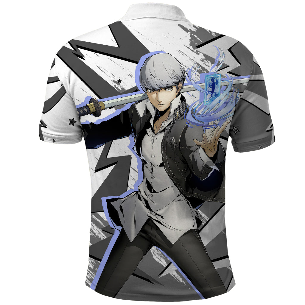 Yu Narukami Persona Polo Shirt Anime Mix Polygon Cyber Style