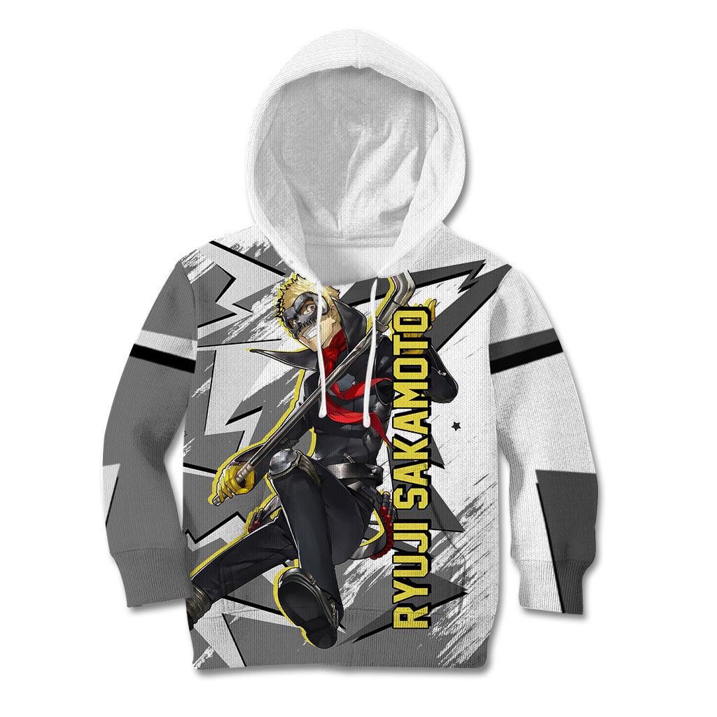 Ryuji Sakamoto Persona Kid Hoodie Anime Mix Polygon Cyber Style