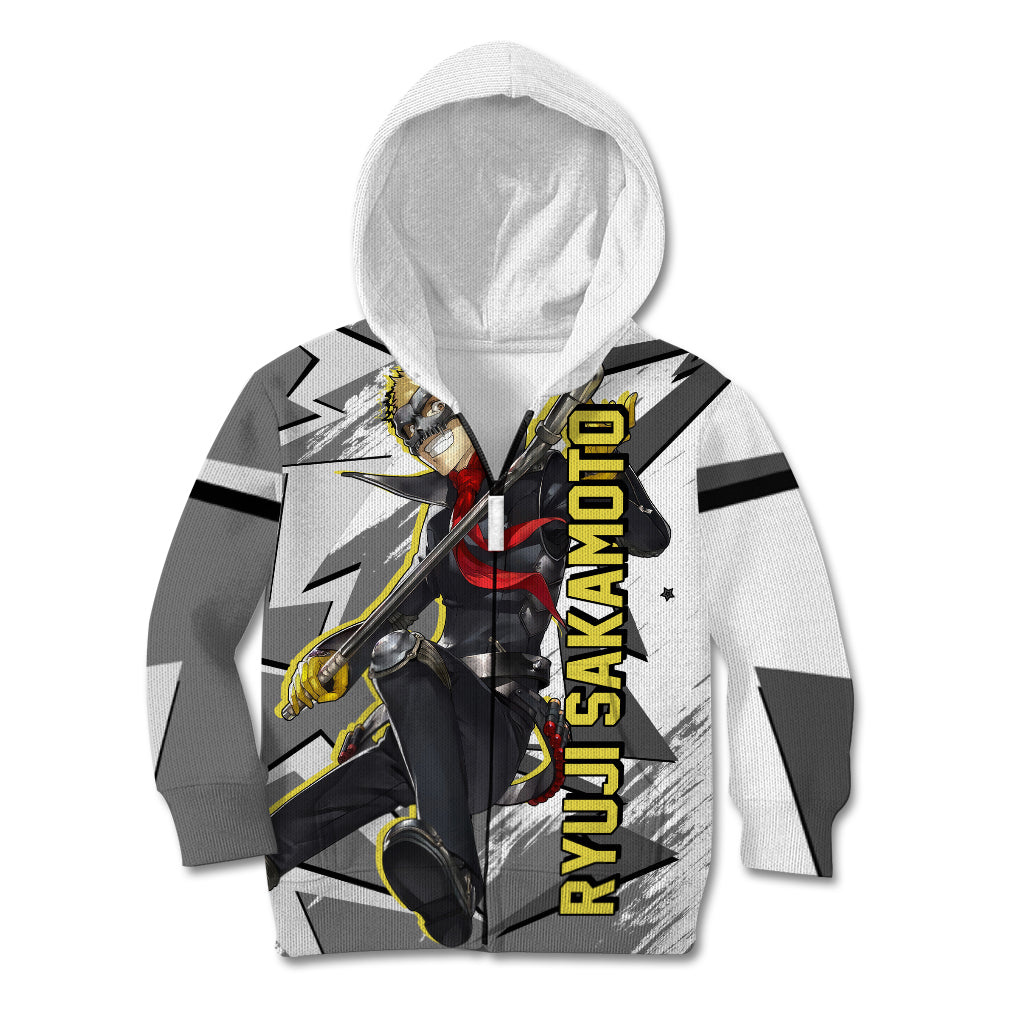 Ryuji Sakamoto Persona Kid Hoodie Anime Mix Polygon Cyber Style