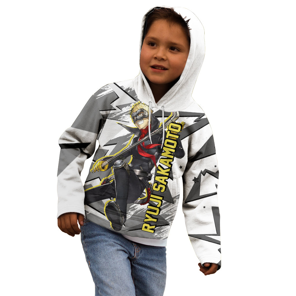 Ryuji Sakamoto Persona Kid Hoodie Anime Mix Polygon Cyber Style