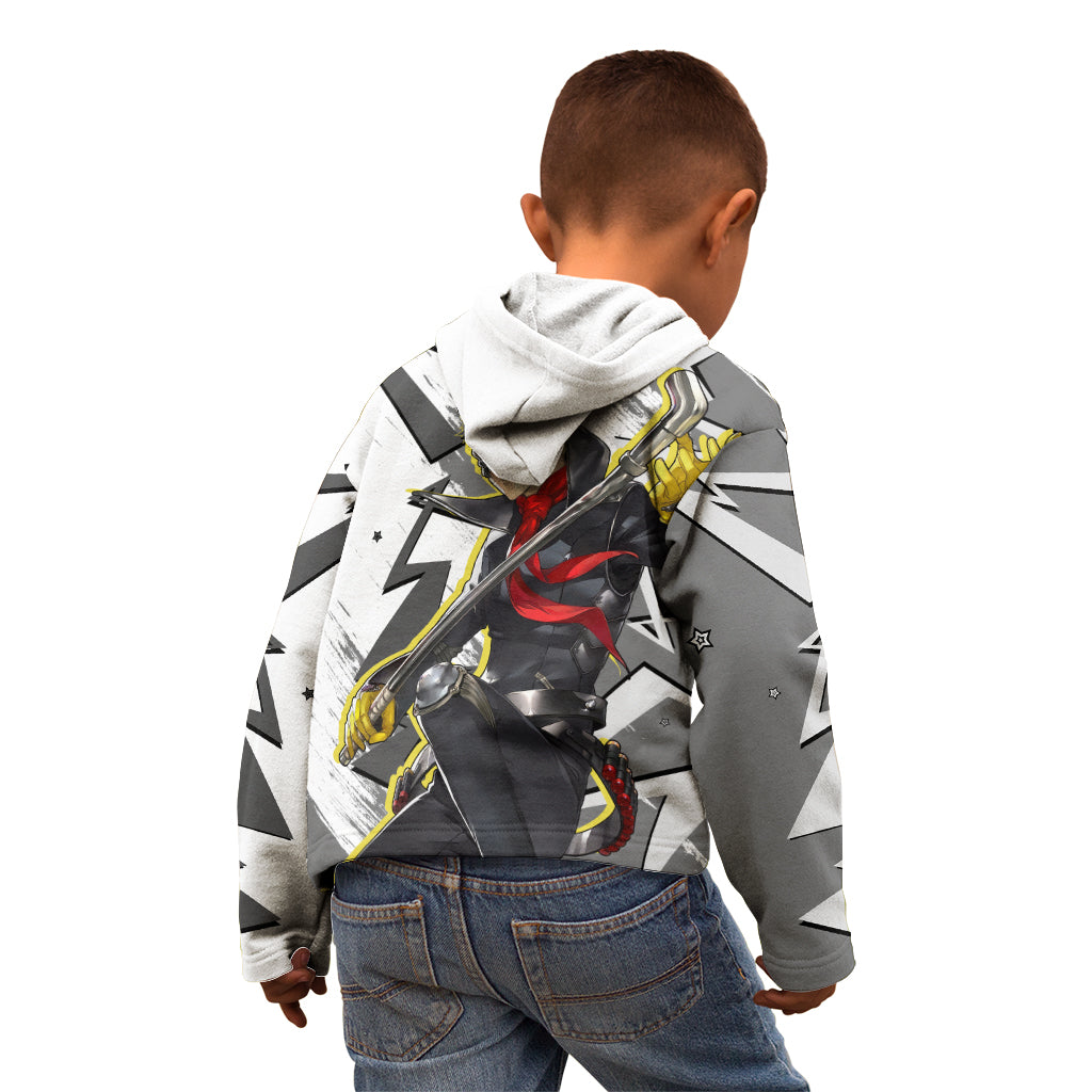 Ryuji Sakamoto Persona Kid Hoodie Anime Mix Polygon Cyber Style