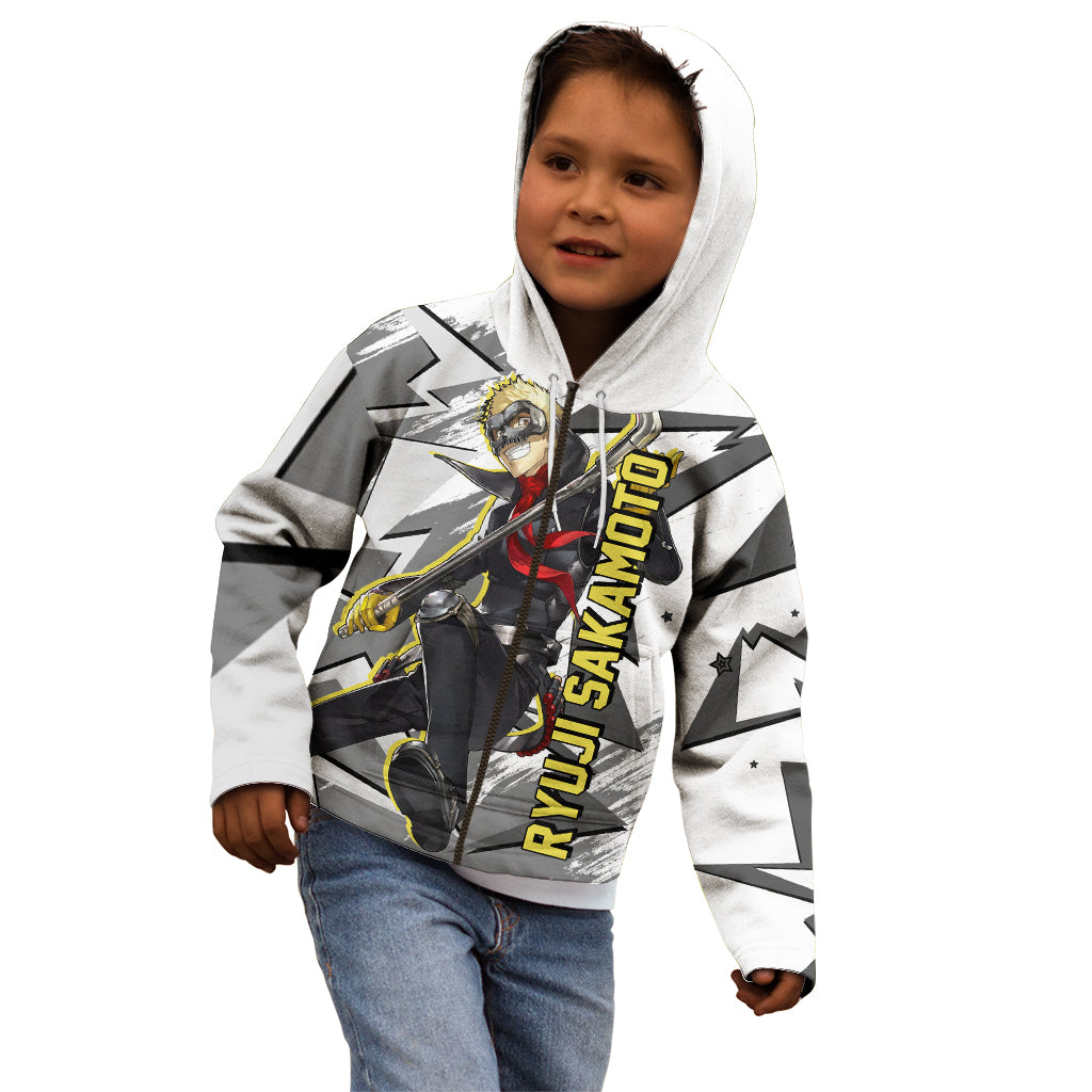 Ryuji Sakamoto Persona Kid Hoodie Anime Mix Polygon Cyber Style