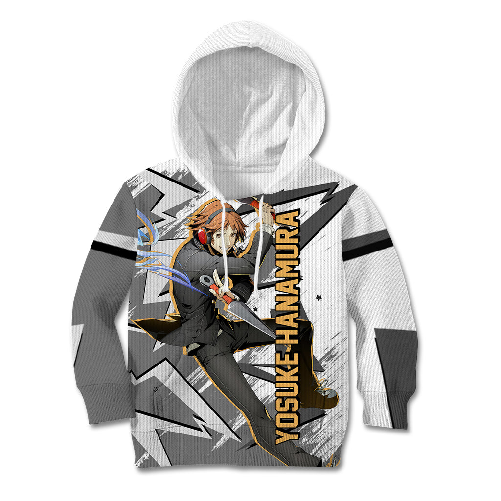 Yosuke Hanamura Persona Kid Hoodie Anime Mix Polygon Cyber Style