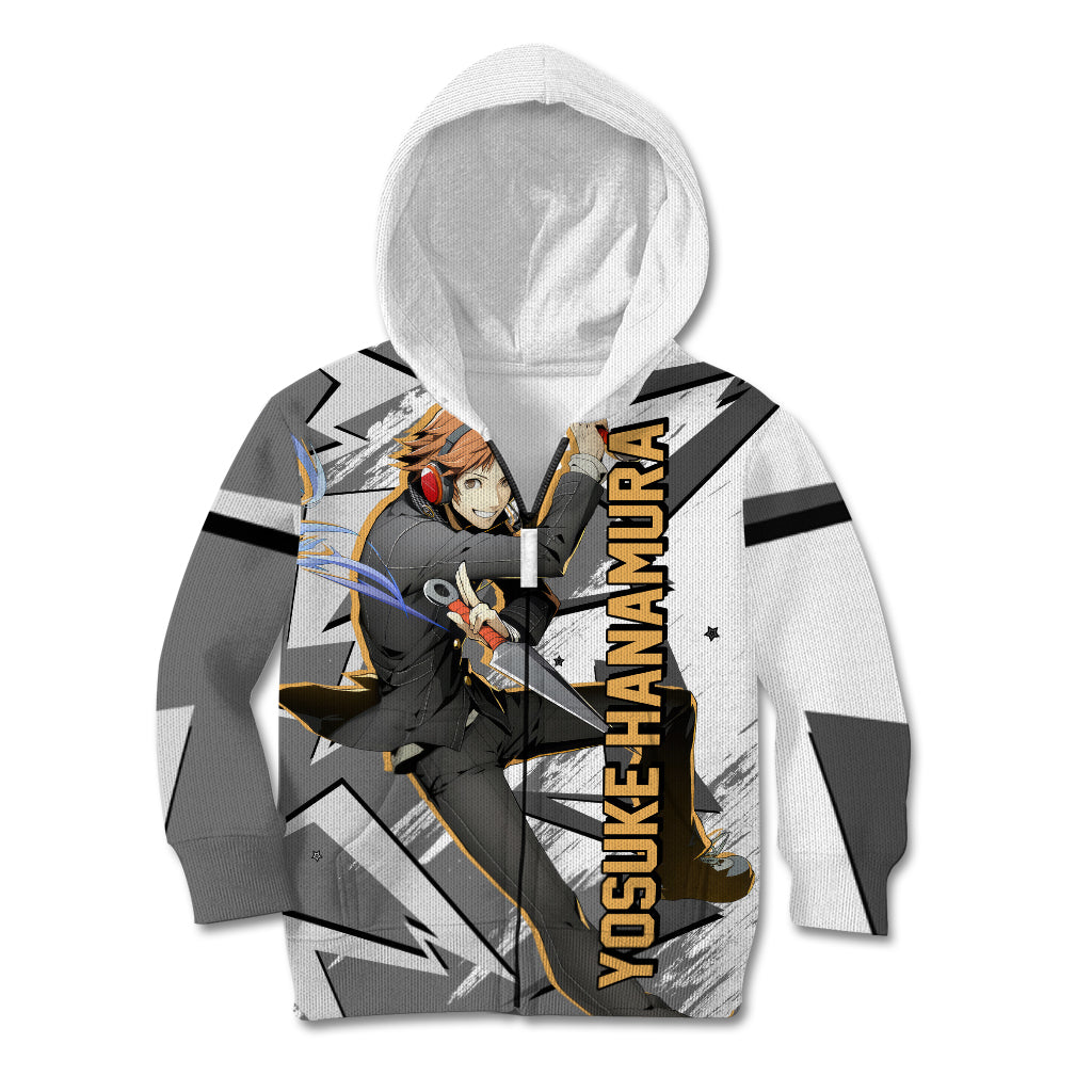 Yosuke Hanamura Persona Kid Hoodie Anime Mix Polygon Cyber Style