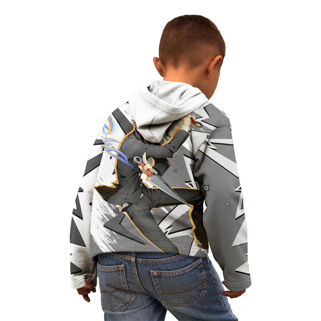 Yosuke Hanamura Persona Kid Hoodie Anime Mix Polygon Cyber Style
