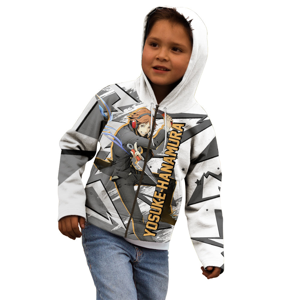 Yosuke Hanamura Persona Kid Hoodie Anime Mix Polygon Cyber Style