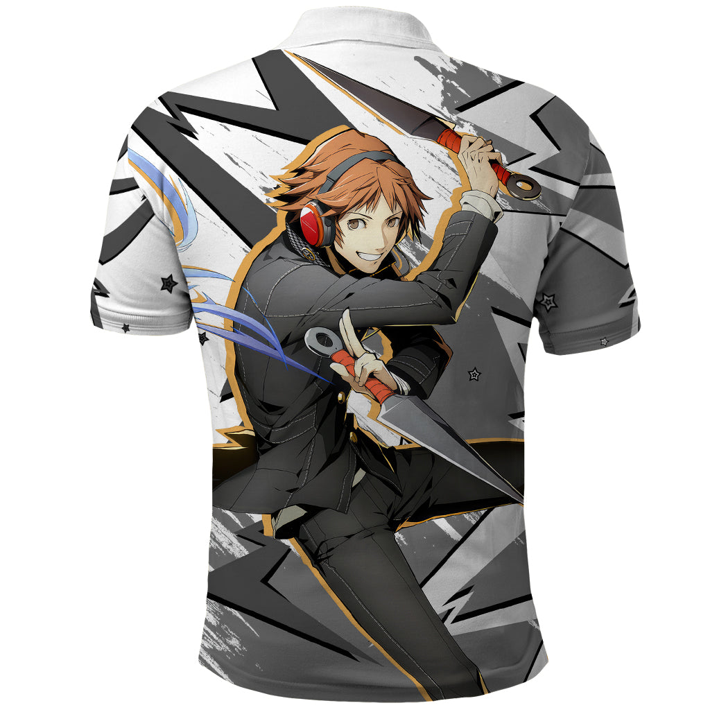 Yosuke Hanamura Persona Polo Shirt Anime Mix Polygon Cyber Style