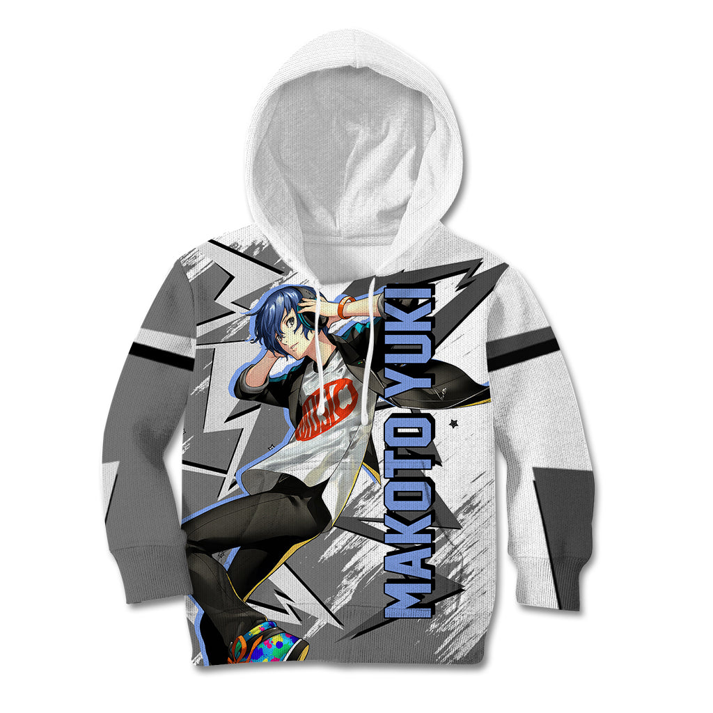 Makoto Yuki Kid Hoodie Anime Mix Polygon Cyber Style