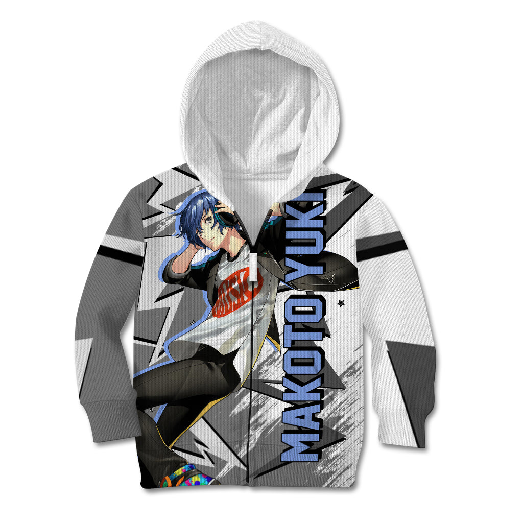 Makoto Yuki Kid Hoodie Anime Mix Polygon Cyber Style