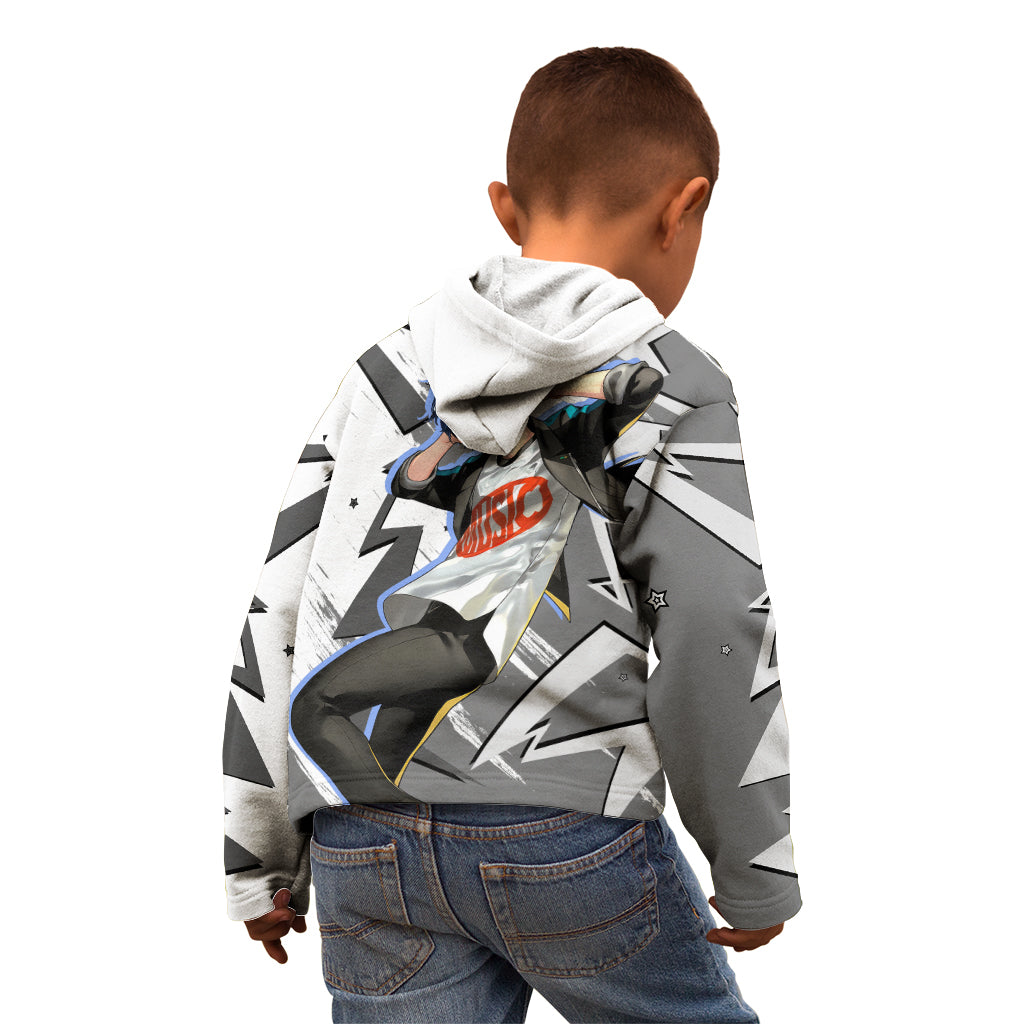 Makoto Yuki Kid Hoodie Anime Mix Polygon Cyber Style
