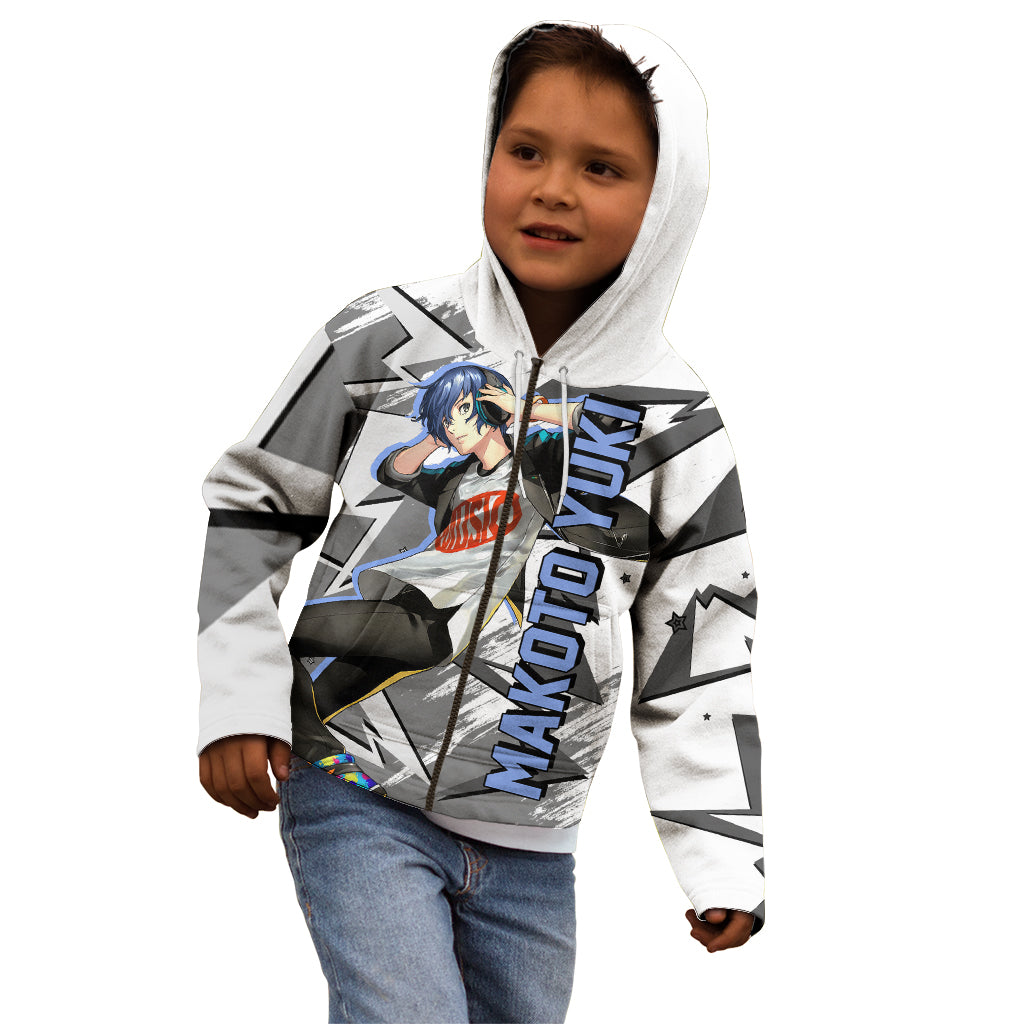 Makoto Yuki Kid Hoodie Anime Mix Polygon Cyber Style