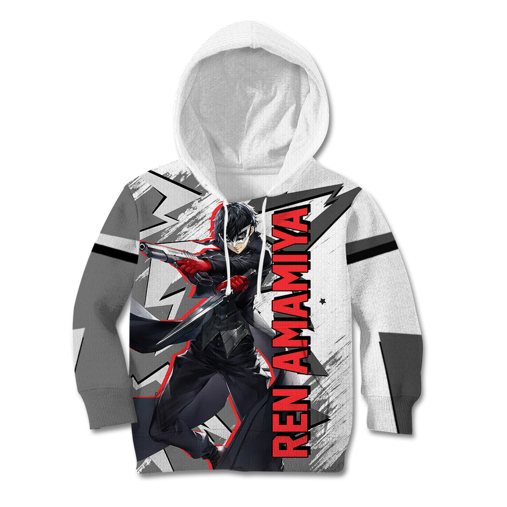 Joker Persona Kid Hoodie Anime Mix Polygon Cyber Style